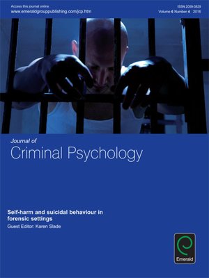 cover image of Journal of Criminal Psychology, Volume 6, Issue 4